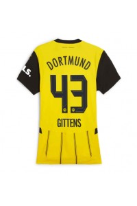 Borussia Dortmund Jamie Bynoe-Gittens #43 Jalkapallovaatteet Naisten Kotipaita 2024-25 Lyhythihainen